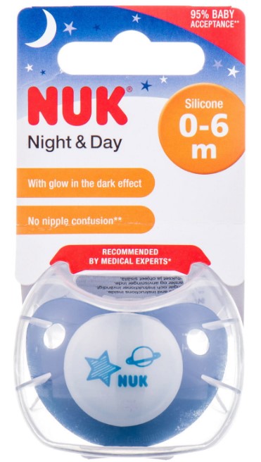 NUK Happy Days Orthodontic Pacifier For Kids - 0-6 Months