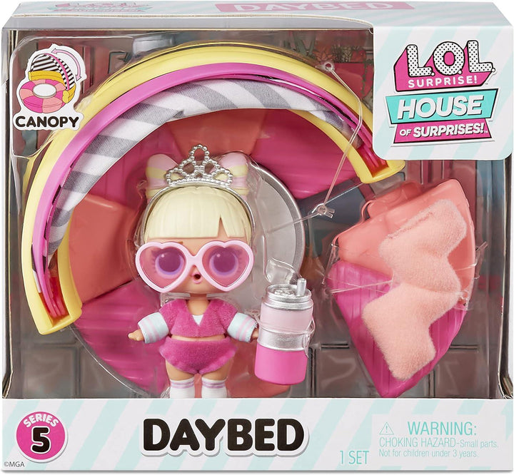 L.O.L. Surprise! Omg House Of Surprises Daybed Playset With Suite Princess Collectible Doll And 8 Surprises – Great Gift For Kids Ages 4+, Multicolor - Zrafh.com - Your Destination for Baby & Mother Needs in Saudi Arabia