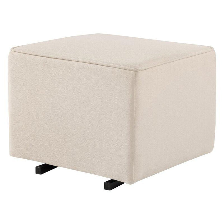 Alhome Linen Beige Pouf Malaysian Wood, Linen Fabric, Beige Color (55x55x40) - Zrafh.com - Your Destination for Baby & Mother Needs in Saudi Arabia