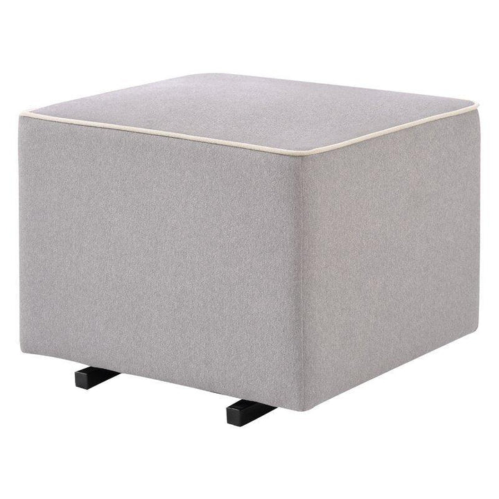 Alhome Linen Gray Pouf Malaysian Wood, Linen Fabric, Gray Color (55x55x40) - Zrafh.com - Your Destination for Baby & Mother Needs in Saudi Arabia