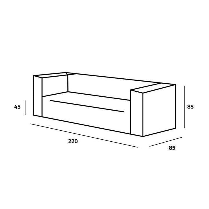 Chic Gray Velvet 3-Seater Sofa Swedish Wood By Alhome - Zrafh.com - Your Destination for Baby & Mother Needs in Saudi Arabia