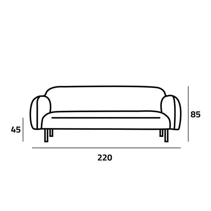 Contemporary Gray Linen 3-Seater Sofa Swedish Wood By Alhome - Zrafh.com - Your Destination for Baby & Mother Needs in Saudi Arabia