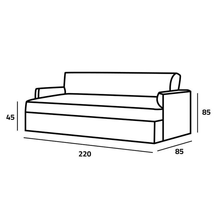 Plush Gray Velvet 3-Seater Sofa Swedish Wood By Alhome - Zrafh.com - Your Destination for Baby & Mother Needs in Saudi Arabia