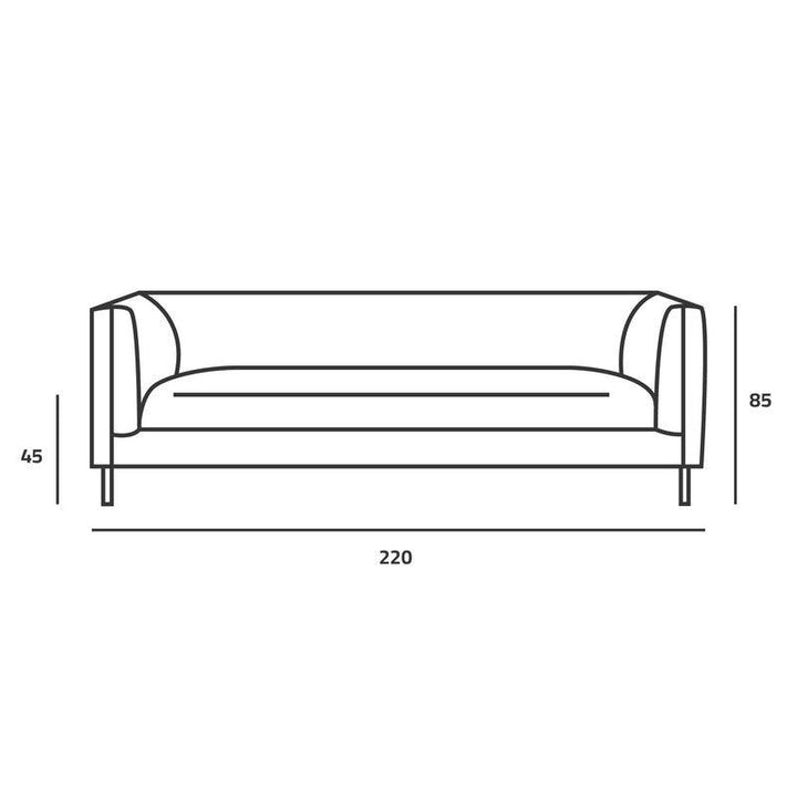 Sophisticated Gray Velvet 3-Seater Sofa Swedish Wood By Alhome - Zrafh.com - Your Destination for Baby & Mother Needs in Saudi Arabia