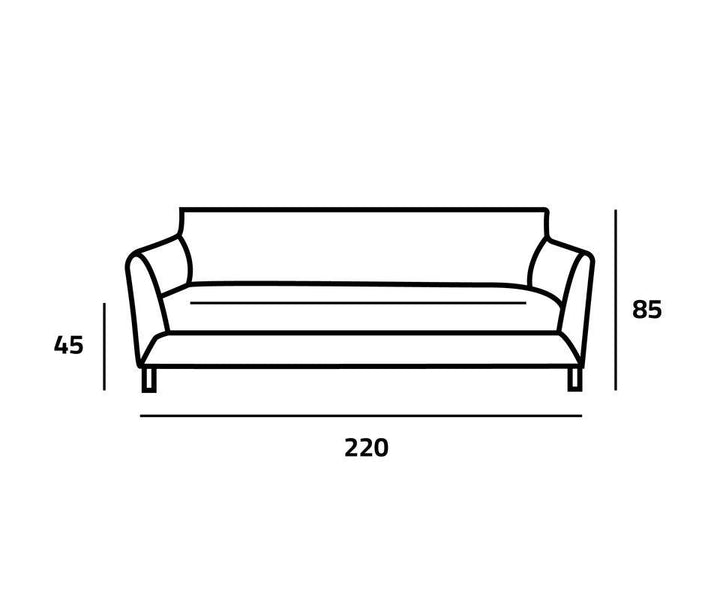 Modern Gray Linen 3-Seater Sofa Swedish Wood By Alhome - 110110912 - Zrafh.com - Your Destination for Baby & Mother Needs in Saudi Arabia