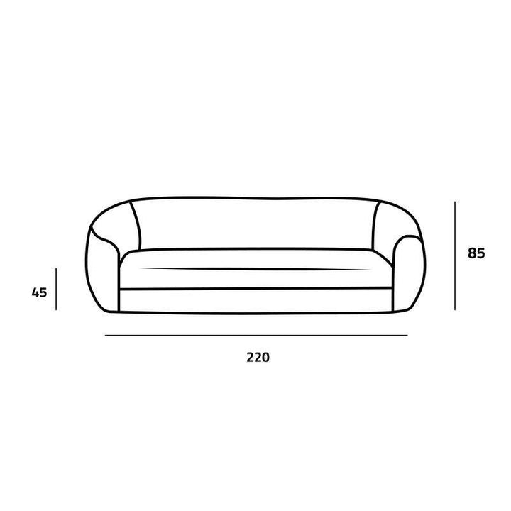 Elegant White Boucle 3-Seater Sofa Swedish Wood By Alhome - Zrafh.com - Your Destination for Baby & Mother Needs in Saudi Arabia