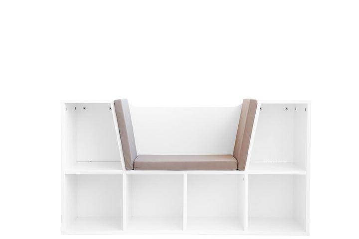 Dreeba Bookcase With Reading Nook - White - Zrafh.com - Your Destination for Baby & Mother Needs in Saudi Arabia