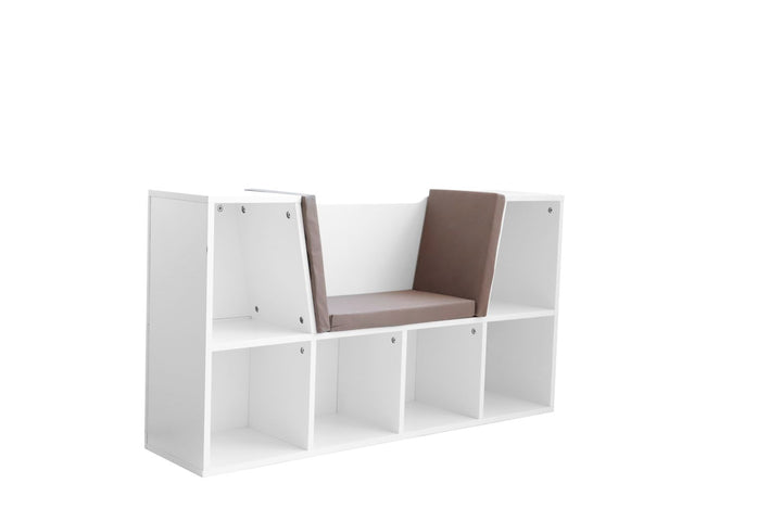 Dreeba Bookcase With Reading Nook - White - Zrafh.com - Your Destination for Baby & Mother Needs in Saudi Arabia