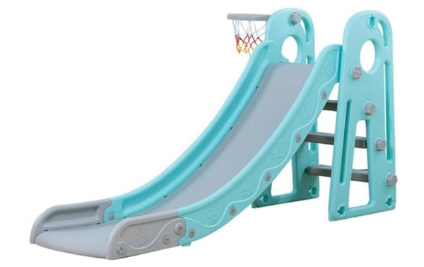 Dreeba-Toys 2 in 1 Slide with Basketball Hoop Playset for Kids, Made of High Quality BPA Free HDPE Plastic with Smooth Surface and Safe Rounded Edges, 78x50x110 cm - YT-26-1