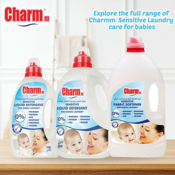 Charmm Sensitive Laundry Liquid for Babies Laundry 1L 8 x 14.6 x 29 - Zrafh.com - Your Destination for Baby & Mother Needs in Saudi Arabia