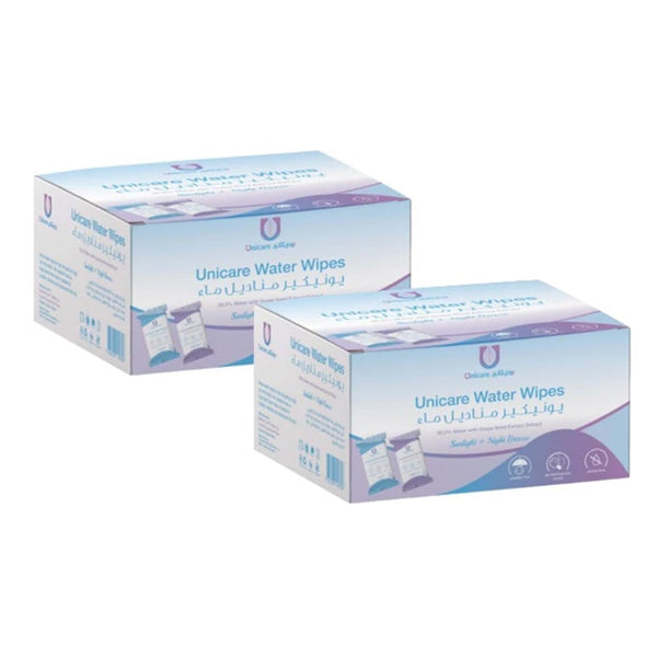 Unicare Water Wipes Carton of 300 Wipes * 2 Total 600 Sheets