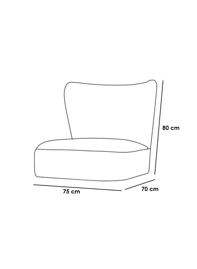Alhome Boucl‚Side Chair - 75x70x80 cm - White - AL-276 - Zrafh.com - Your Destination for Baby & Mother Needs in Saudi Arabia