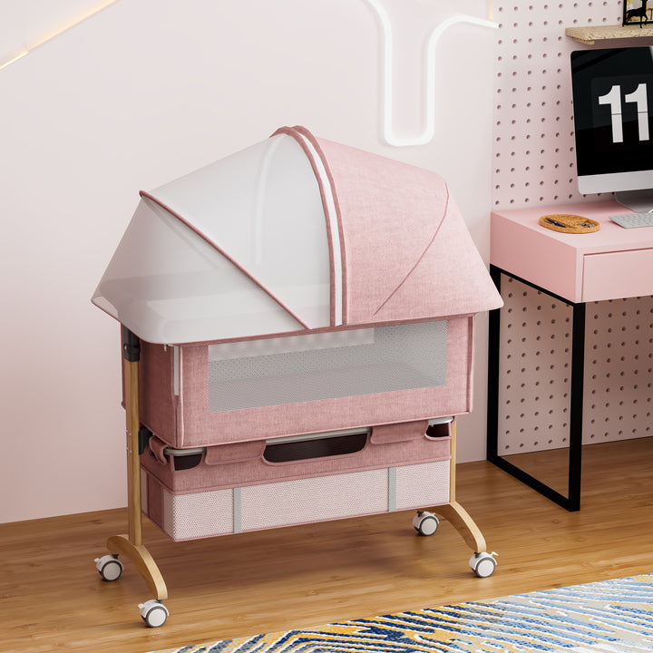 Dreeba Linen Fabric Baby Crib Wbb-602 - Zrafh.com - Your Destination for Baby & Mother Needs in Saudi Arabia