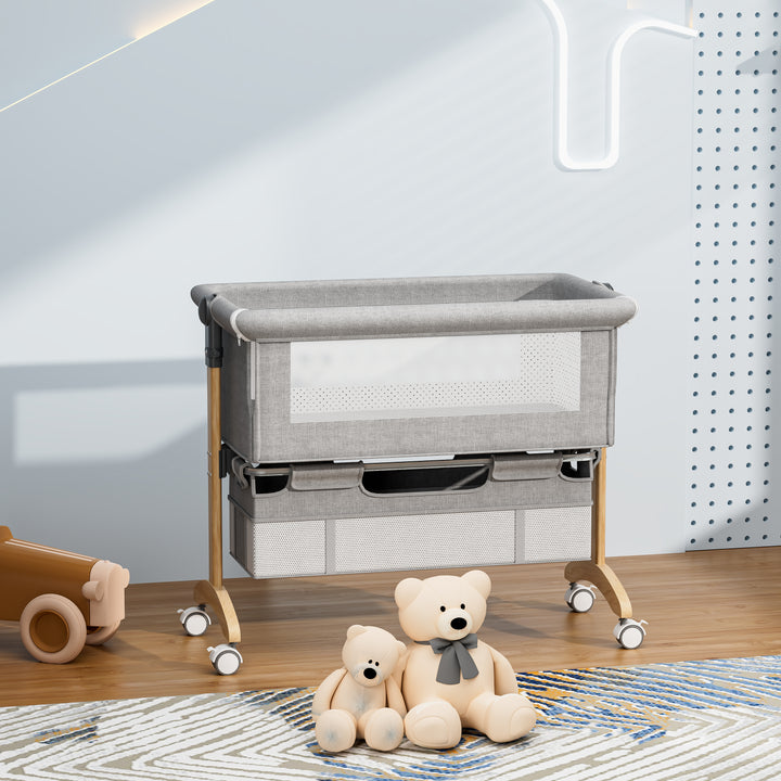 Dreeba Linen Fabric Baby Crib Wbb-602 - Zrafh.com - Your Destination for Baby & Mother Needs in Saudi Arabia