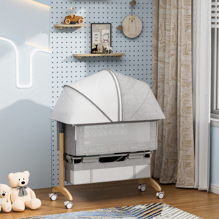 Dreeba Linen Fabric Baby Crib Wbb-602 - Zrafh.com - Your Destination for Baby & Mother Needs in Saudi Arabia