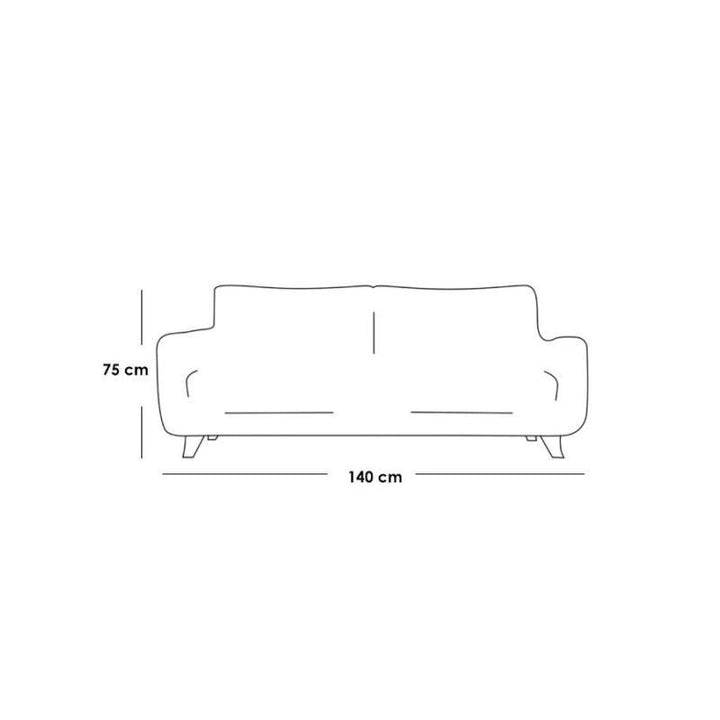 Alhome Sofa 80x150x75 cm - Beige & Brown - BLA.OA.1998 - Zrafh.com - Your Destination for Baby & Mother Needs in Saudi Arabia