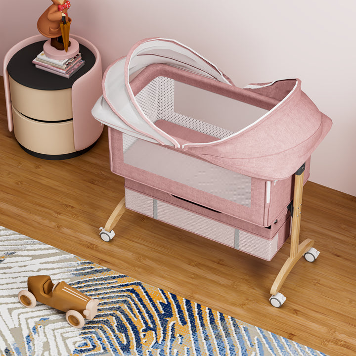 Dreeba Linen Fabric Baby Crib Wbb-602 - Zrafh.com - Your Destination for Baby & Mother Needs in Saudi Arabia