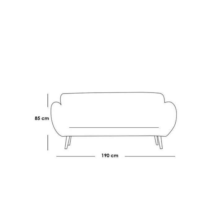 Alhome 2 Seaters sofa 190x85x85 cm - Green - Zrafh.com - Your Destination for Baby & Mother Needs in Saudi Arabia