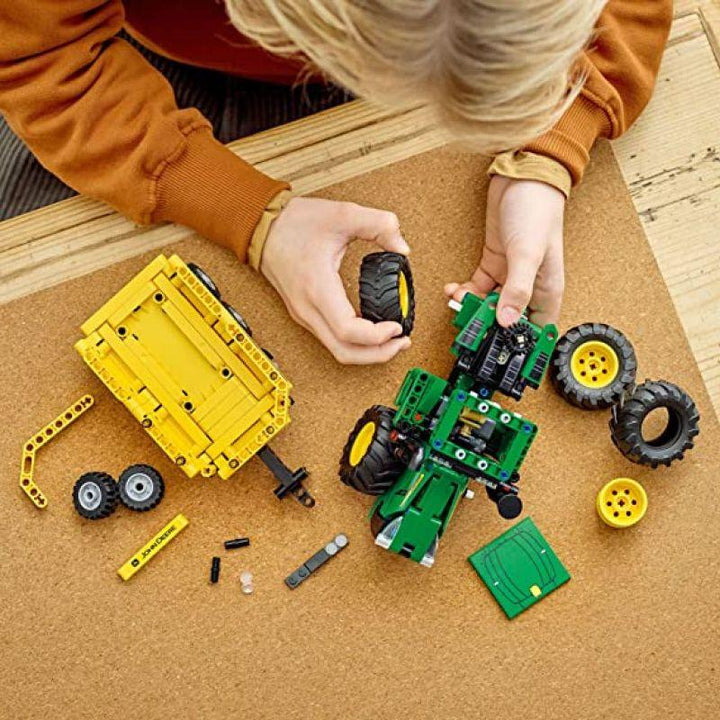 Lego Technic John Deere 4WD Tractor Toy with Trailer - 390 Pieces - 6379482 - Zrafh.com - Your Destination for Baby & Mother Needs in Saudi Arabia