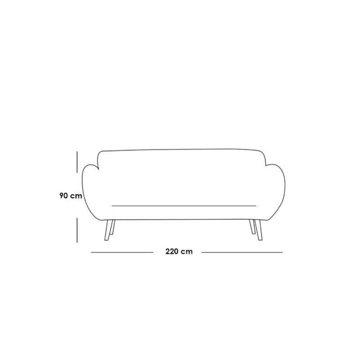 Alhome Swedish Wood and Linen 3 Seaters Sofa - Grey - AL-1376 - Zrafh.com - Your Destination for Baby & Mother Needs in Saudi Arabia