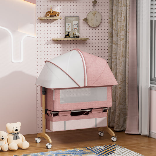 Dreeba Linen Fabric Baby Crib Wbb-602 - Zrafh.com - Your Destination for Baby & Mother Needs in Saudi Arabia