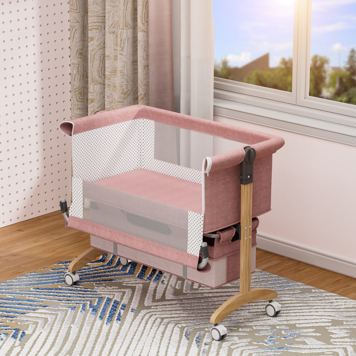 Dreeba Linen Fabric Baby Crib Wbb-602 - Zrafh.com - Your Destination for Baby & Mother Needs in Saudi Arabia