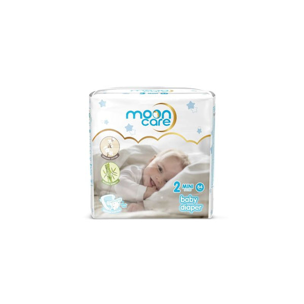 Mooncare Jumbo Pack Baby Diapers - Size 2 - 84 Pieces - Zrafh.com - Your Destination for Baby & Mother Needs in Saudi Arabia