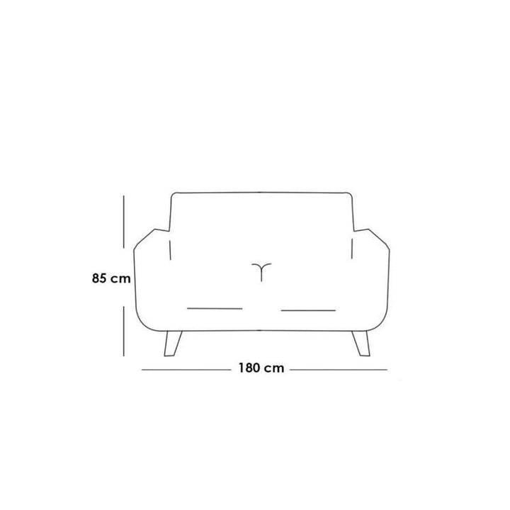 Alhome Sofa 85x180x85 cm - Yellow - Zrafh.com - Your Destination for Baby & Mother Needs in Saudi Arabia