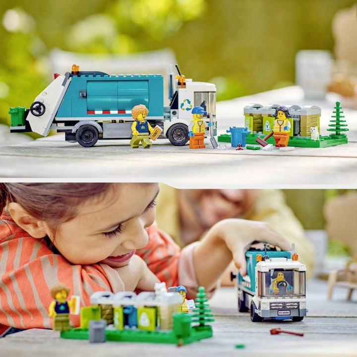 Lego City Great Vehicles 60386 Recycling Truck Playset - 261 Pieces - Zrafh.com - Your Destination for Baby & Mother Needs in Saudi Arabia