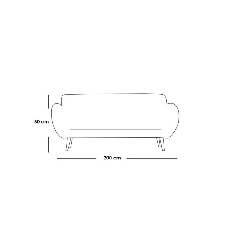 Alhome Velvet and Swedish Wood 3 Seaters Sofa - Green - Zrafh.com - Your Destination for Baby & Mother Needs in Saudi Arabia