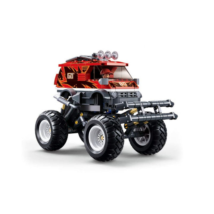 Sluban Off Road Vehicle Building And Construction Toys Set - Red - 261 Pieces - Zrafh.com - Your Destination for Baby & Mother Needs in Saudi Arabia