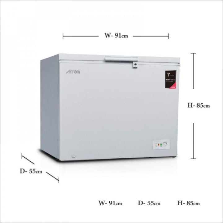 Arrow Chest Freezer 7.1 Cubic Feet - 200 L - White - RO-300F - Zrafh.com - Your Destination for Baby & Mother Needs in Saudi Arabia