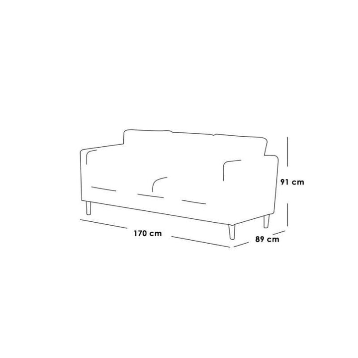 Alhome 2-Seater Sofa 170x89x91 cm - White - AL-2161 - Zrafh.com - Your Destination for Baby & Mother Needs in Saudi Arabia