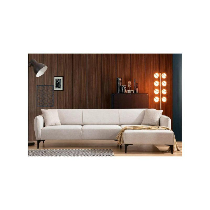 Alhome LShape Sofa 250x165x90x85 cm - White - Zrafh.com - Your Destination for Baby & Mother Needs in Saudi Arabia