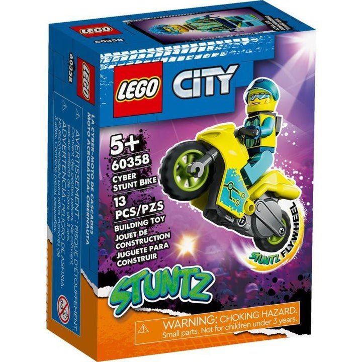 Lego City Stuntz Cyber Stunt Bike 60358 - 13 Pieces - Zrafh.com - Your Destination for Baby & Mother Needs in Saudi Arabia