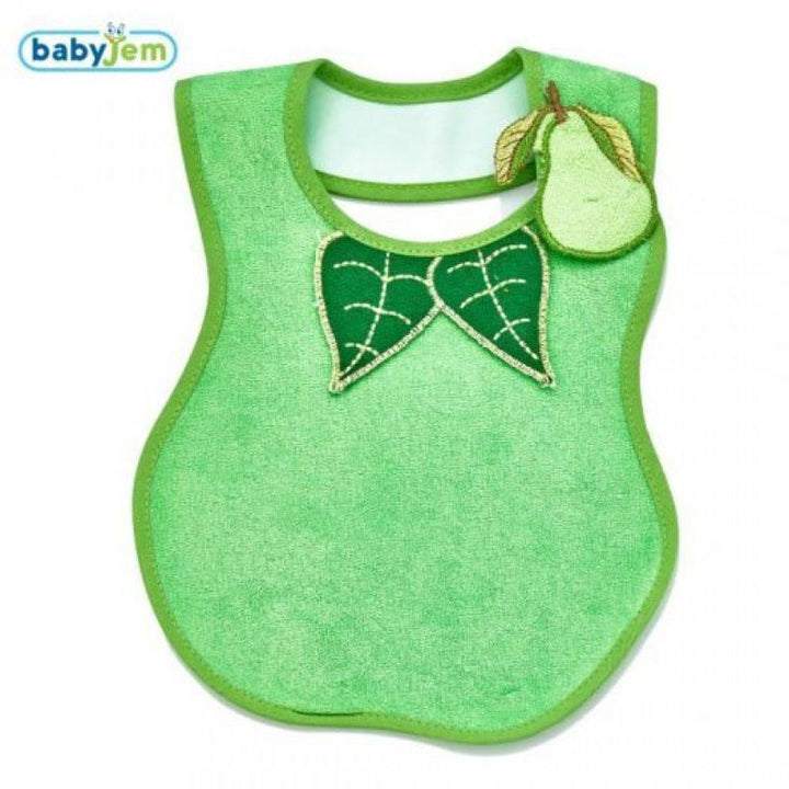 BABYJEM PEAR PATTERNED BIB - GREEN - ZRAFH