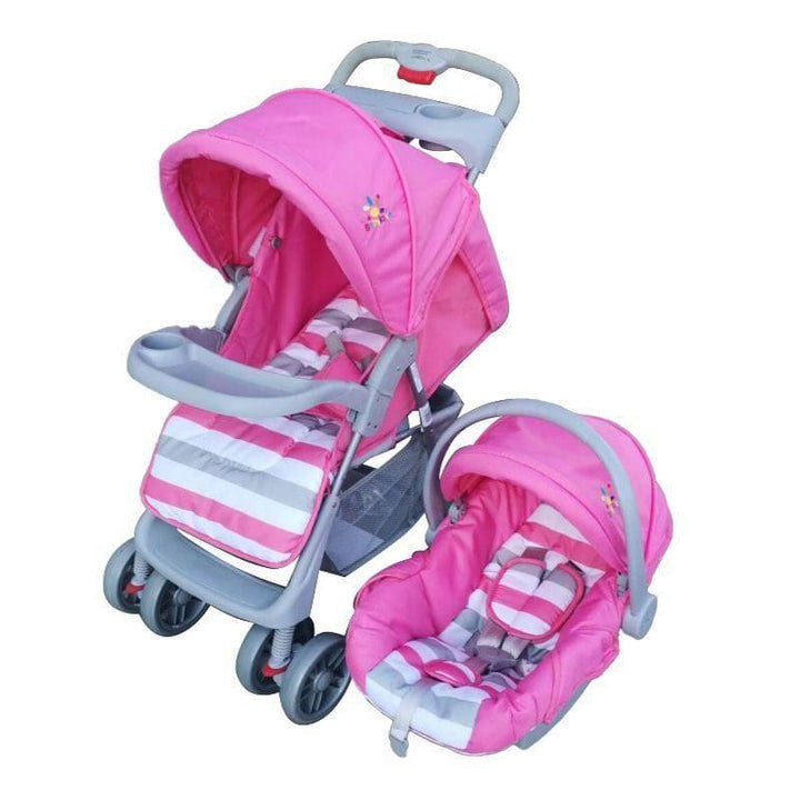 Baby Stroller With Car Seat From Baby Love Pink - 27-5-19 - ZRAFH