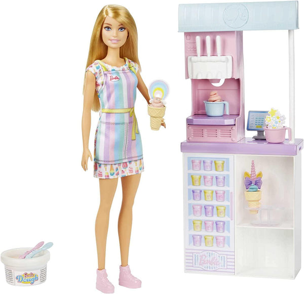 Barbie Ice Cream Shopkeeper Playset HCN46 - ZRAFH