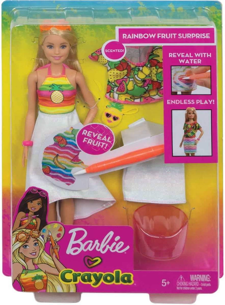 Barbie CrayolaÂ  Rainbow Fruit Surprise Doll & Fashions GBK18 - ZRAFH