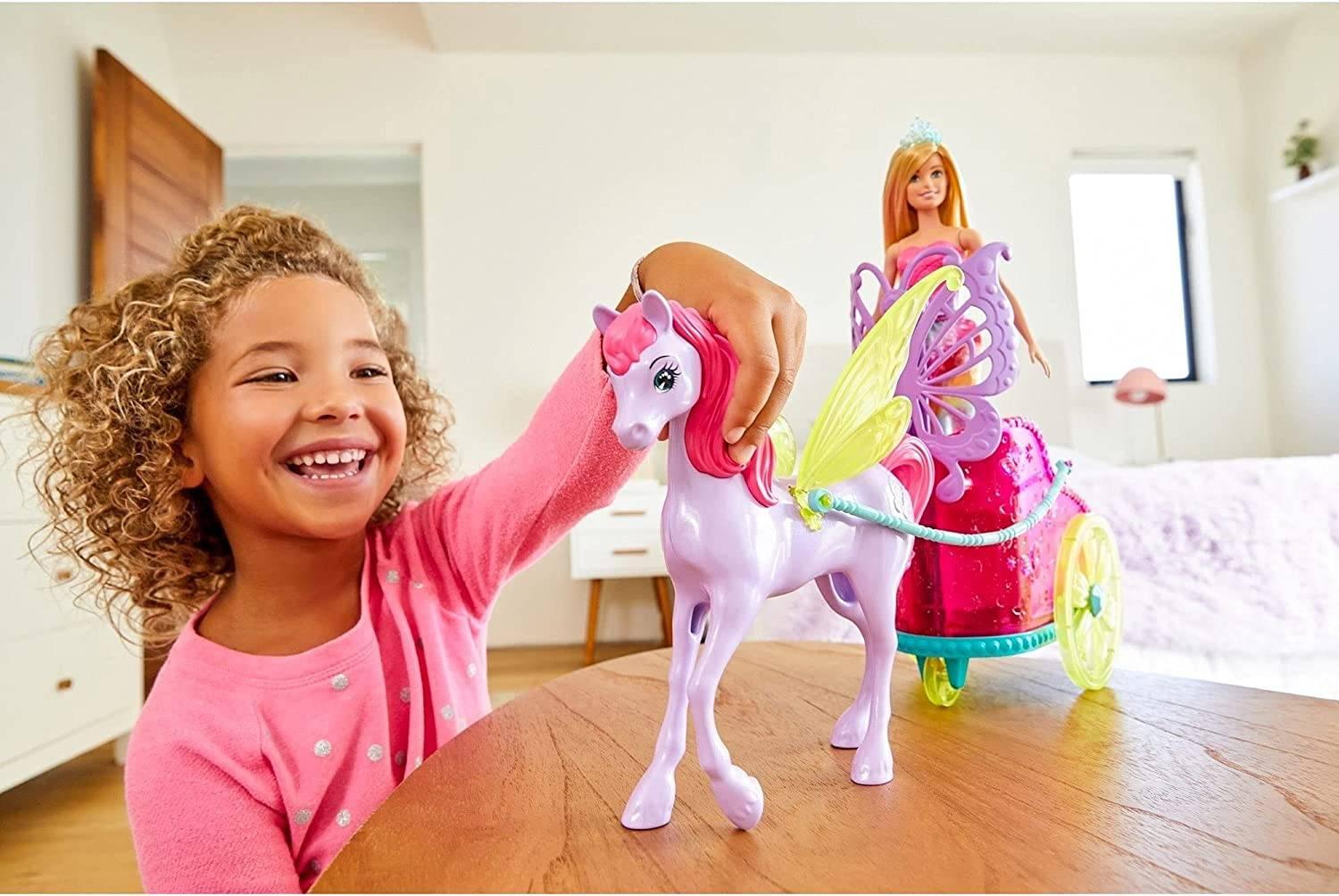 Barbie Dreamtopia Princess W/Horse & Chariot GJK53