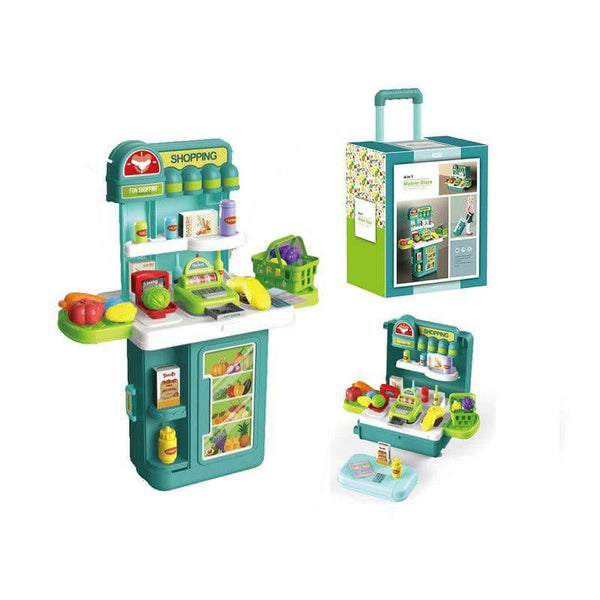 Basmah Grocery Mobile Store 4In1 Play Set With Music & Light - 18-2000814 - ZRAFH