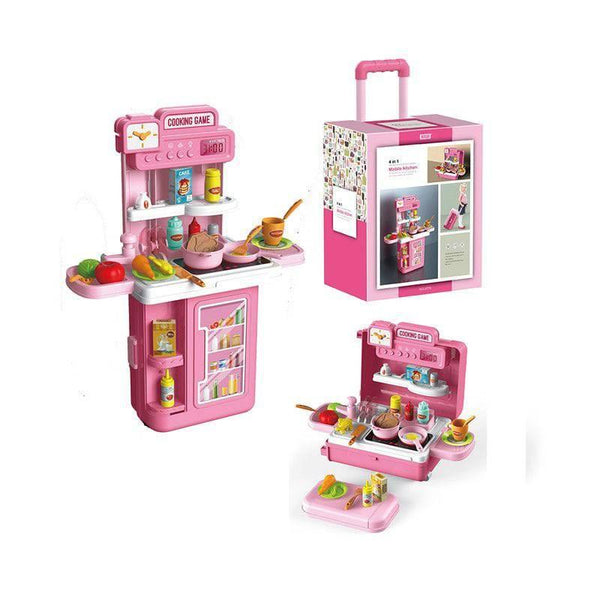 Basmah Kitchen 4In1 Play Set With Music & Light - 18-2000810 - ZRAFH