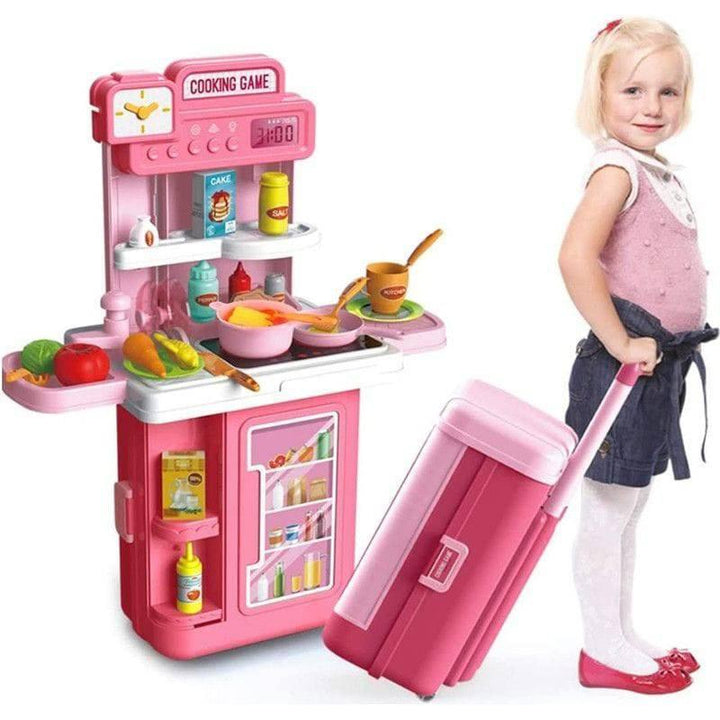 Basmah Kitchen 4In1 Play Set With Music & Light - 18-2000810 - ZRAFH