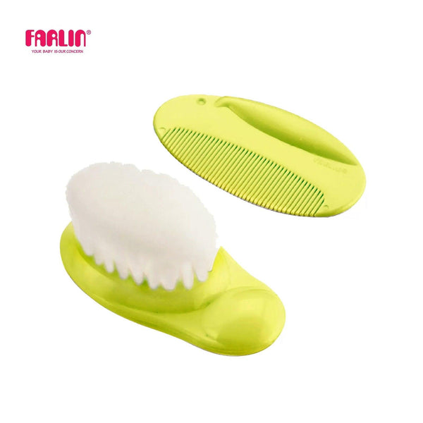 Farlin - Comb & Brush Set - White - Zrafh.com - Your Destination for Baby & Mother Needs in Saudi Arabia