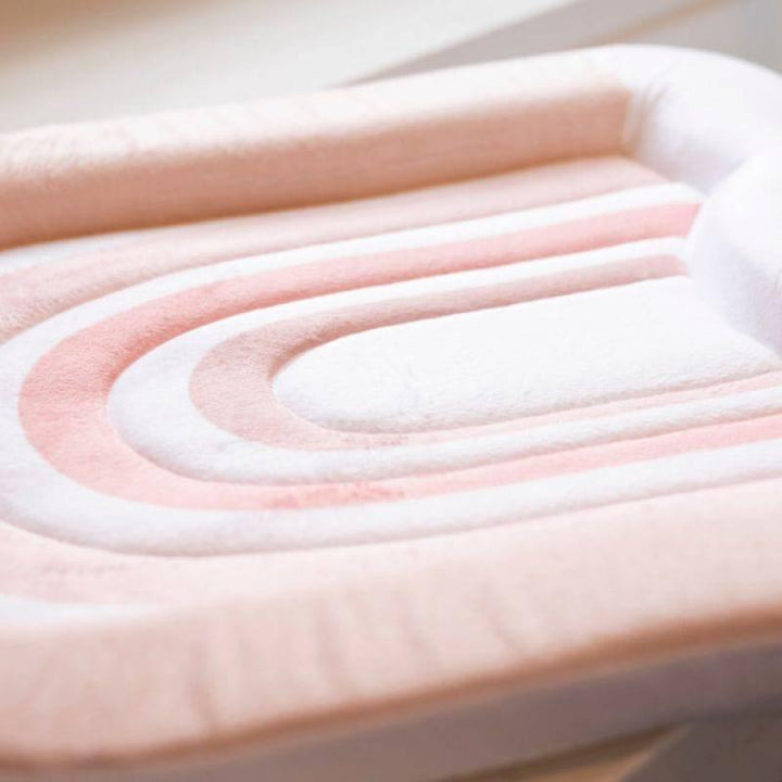 Blooming Bath Rainbow Bath Pad - Baby Bath Plush Cushion Mat for Newborns - Beige - ZRAFH