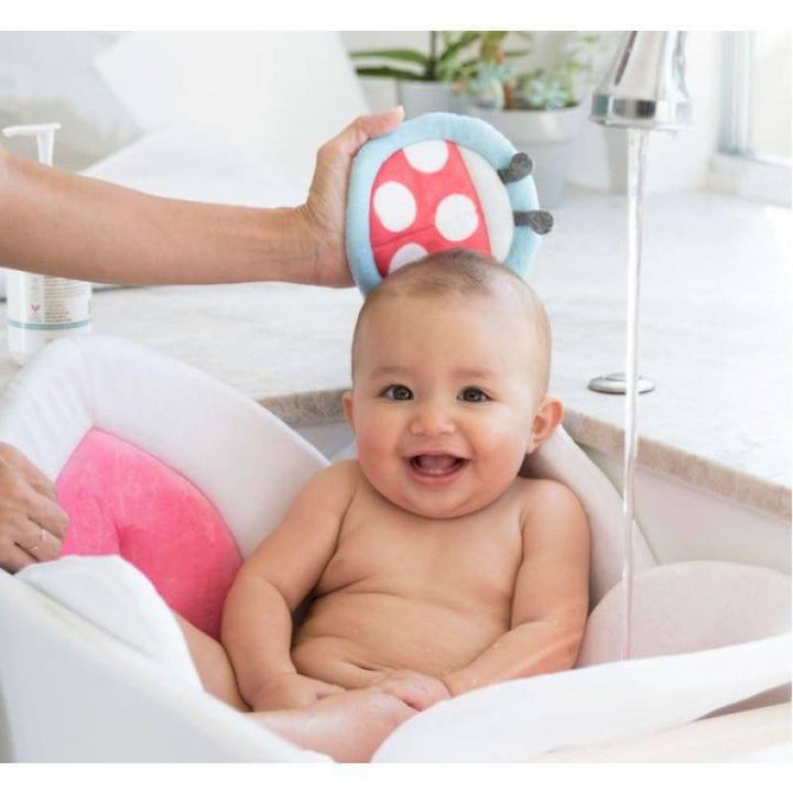 Blooming Bath Washcloth Scrubbie - Ultrasoft Newborn and Baby Washcloth - 7 in - Ladybug - ZRAFH