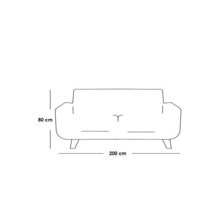 Alhome Mega Store Sofa 85x200x80 cm - Green - Zrafh.com - Your Destination for Baby & Mother Needs in Saudi Arabia