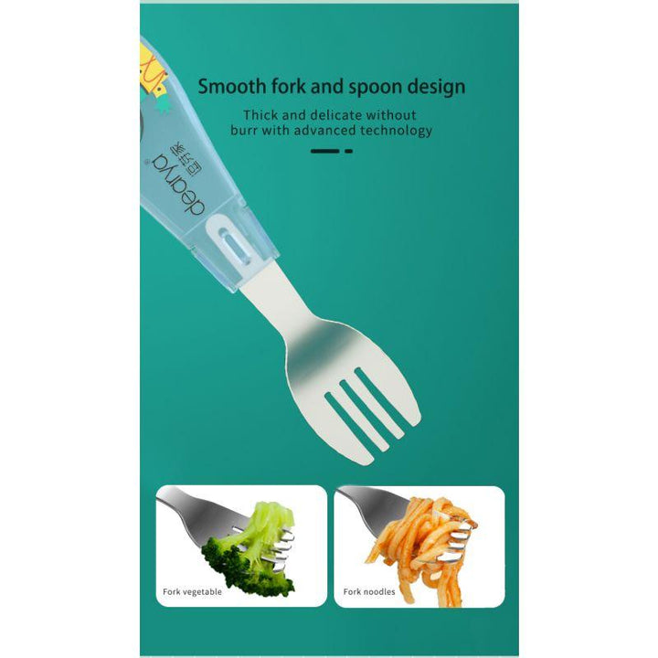 Reversing Portable Fork And Spoon Set With Cases - Zrafh.com - Your Destination for Baby & Mother Needs in Saudi Arabia