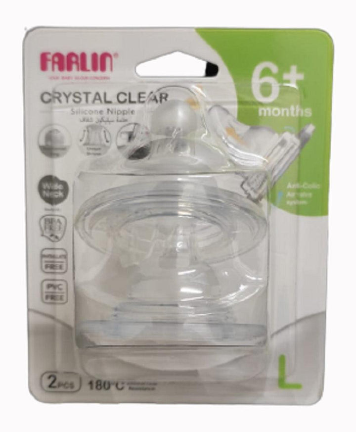 Farlin Nipple For Wide-Neck Bottle 2Pcs - Large - ZRAFH