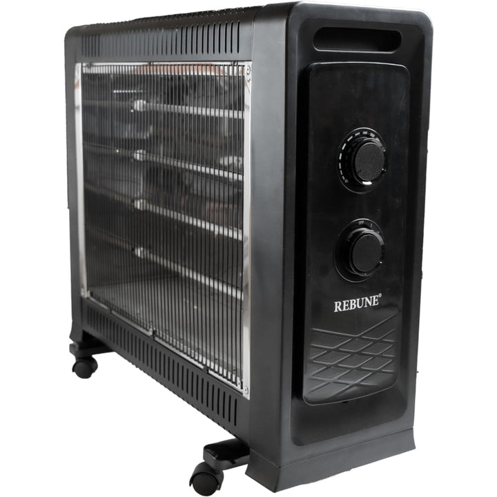 Rebune Electric Quartz Heater 2200 W with IPX4 Splash Protection System - Black - RE- 7- 046 - Zrafh.com - Your Destination for Baby & Mother Needs in Saudi Arabia